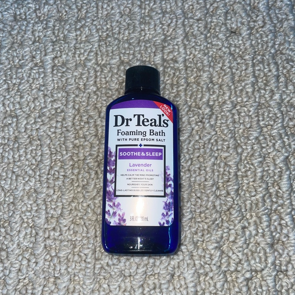 Small travel size Dr teals foaming bath